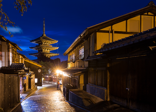 City street view in Kyoto