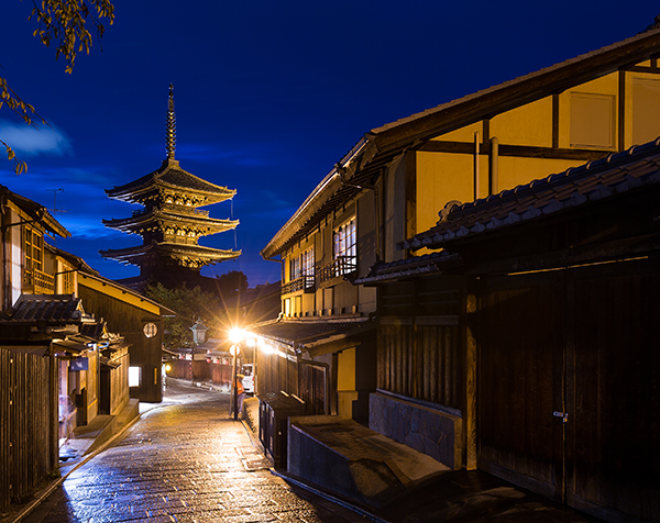 City street view in Kyoto