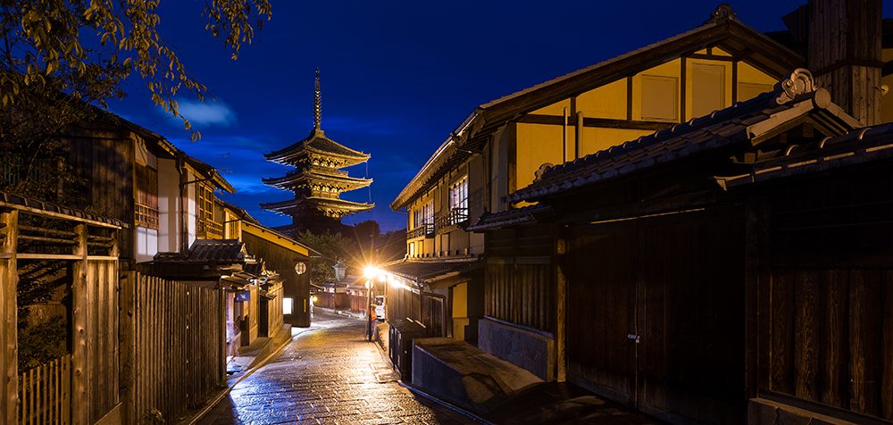 City street view in Kyoto