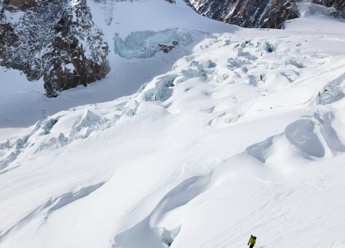 Person skiing on mountain