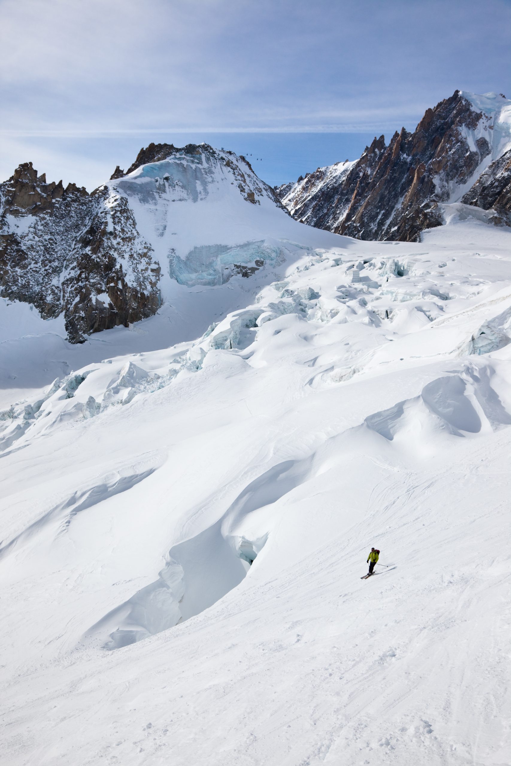 Person skiing on mountain